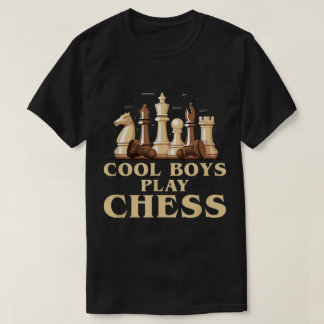 Koel Jonge Jongens Schaken Ontwerp T-shirt
