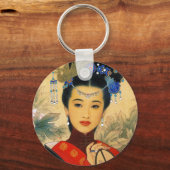 Koel jonge, mooie chinese prins Guo Jin art Sleutelhanger (Voorkant)