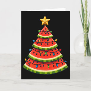 Koel Juli Zomer Kerstmis Watermeloen Kerstboom Kaart