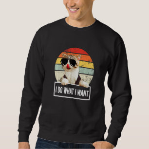 Koel Kat Ik Doe Wat Ik Wil Kat Retro Ouderwets Trui