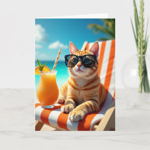 Koel Kat Vakantiekaart Kaart