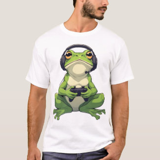 Koel Kikker Gamer – Schattig Gamedesign Mascotte T-shirt