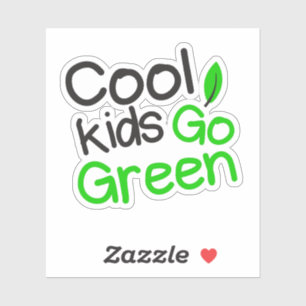 Koel kinder groen sticker