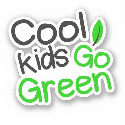 Koel kinder groen sticker (Voorkant)