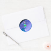 Koel Kinder robot leren van het lezen van Notitieb Ronde Sticker (Envelop)
