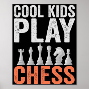 Koel kinder schaak Funny Chess Board Lovers Gift Poster