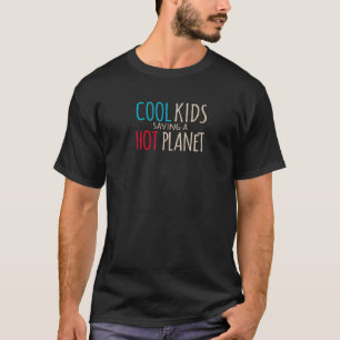 Koel Kinderen die een warme planeet redden voor kl T-shirt