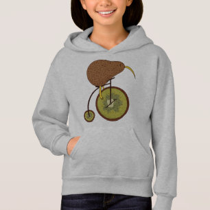 Koel Kiwi vogel op kiwi-fruitontwerp