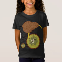 Koel Kiwi vogel op kiwi-fruitontwerp