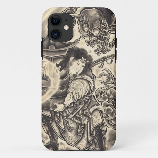 Koel klassiek  japans demon tattoo Case-Mate iPhone case (Achterkant)