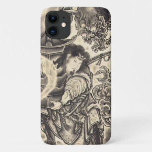 Koel klassiek  japans demon tattoo iPhone 11 hoesje