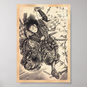 Koel klassiek  japans demon tattoo poster
