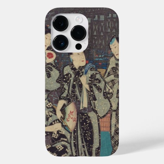 Koel Klassiek Japans  Ukiyo-e Design 568 Case-Mate iPhone Case (Achterkant)