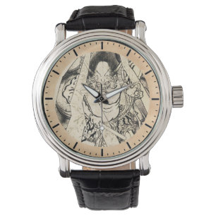 Koel klassiek vintage Japans het tattooart. van de Horloge