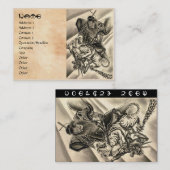 Koel klassieke  japanse demon samurai tijger visitekaartje (Voorkant / Achterkant)