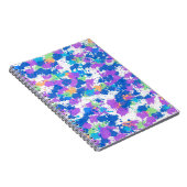 Koel kleuren Abstracte plakverf, vaag Notitieboek (Rechterzijde)