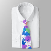 Koel kleuren Abstracte plakverf, vaag Stropdas (Gebonden)