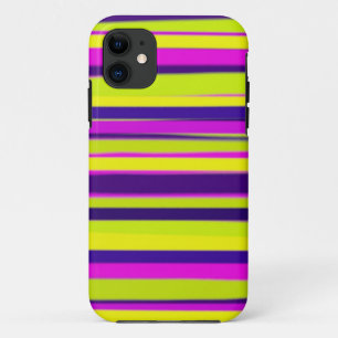 Koel kleuren moderne strepen grafische kunst iPhone 11 hoesje