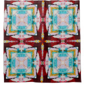 Koel kleurig Abstract Douchegordijn (Voorkant)