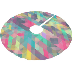 Koel kleurig geometrisch driehoekspatroon kerstboom rok