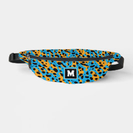 Koel Kleurrijk Abstract Luipaard Patroon Monogram Heuptasje