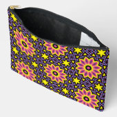 Koel Kleurrijk Geometrisch Retro Bloem Patroon Etui (Open)