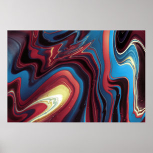Koel kleurrijk uniek Abstract Poster