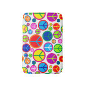 Koel kleurrijke Groovy-vredessymbolen Badmat (Voorkant Verticaal)