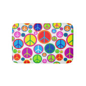 Koel kleurrijke Groovy-vredessymbolen Badmat (Voorkant)
