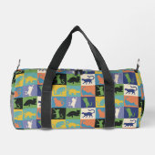 Koel kleurrijke katten op vierkantspleinen plunjezak (Achterkant)