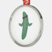 Koel komkommer metalen ornament (Links)