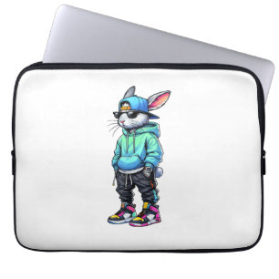 Koel konijn zonnebril Pasen dag voor jongens M Laptop Sleeve