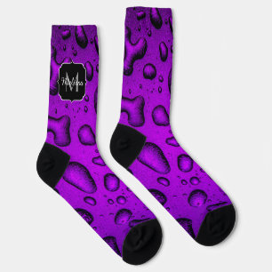 Koel korrelig paars waterdruppelpatroon Monogram Sokken