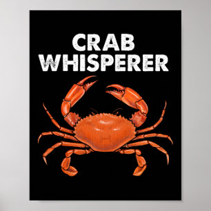 Koel krab fluisteraar kunst voor mannen vrouwen kr poster