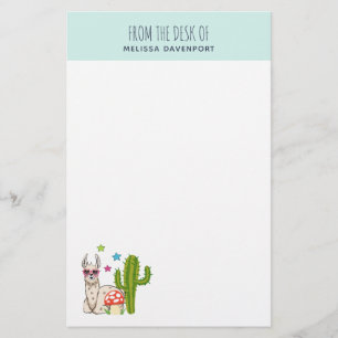 Koel lama in een zonnebril met een hoge zonnebril briefpapier