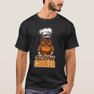 Koel langzaam koker Funny Sluggish Cooking Sloth T-shirt