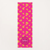 Koel leuke pizza plakken patroon Monogram hete roz Yogamat (Voorkant)