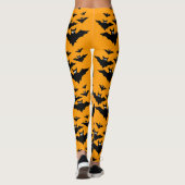Koel leuke vliegende vleermuizen Halloween Black e Leggings (Achterkant)