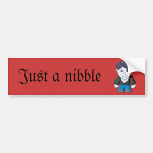 Koel Little Vamp in zwarte leren jack Bumpersticker