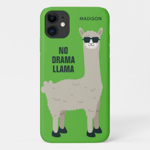 Koel Llama-aangepaste naam en draagtassen voor kle iPhone 11 Hoesje