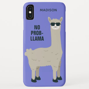 Koel Llama-aangepaste naam en draagtassen voor kle iPhone XS Max Hoesje