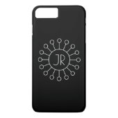Koel Logo Stijl Monogram | Zwart-wit Case-Mate iPhone Case (Achterkant)