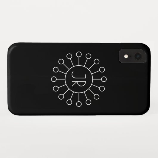 Koel  Logo Stijl Monogram | Zwart-wit Case-Mate iPhone Case (Achterkant (horizontaal))