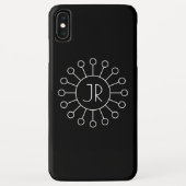 Koel  Logo Stijl Monogram | Zwart-wit Case-Mate iPhone Case (Achterkant)