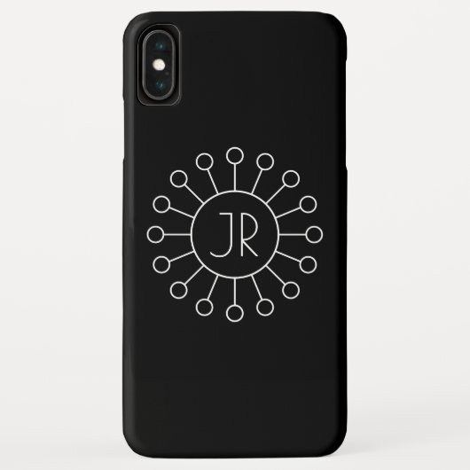 Koel  Logo Stijl Monogram | Zwart-wit Case-Mate iPhone Case (Achterkant)