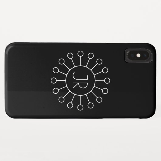 Koel Logo Stijl Monogram | Zwart-wit Case-Mate iPhone Case (Achterkant (horizontaal))