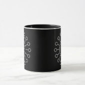 Koel  Logo Stijl Monogram | Zwart-wit Mok (Midden)