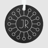 Koel  Logo Stijl Monogram | Zwart-wit Ornament (achterkant)