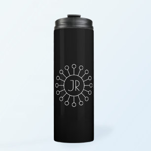 Koel  Logo Stijl Monogram   Zwart-wit Thermosbeker