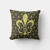 Koel Mardi Gras Fleur de Lis-ontwerp Kussen (Voorkant)